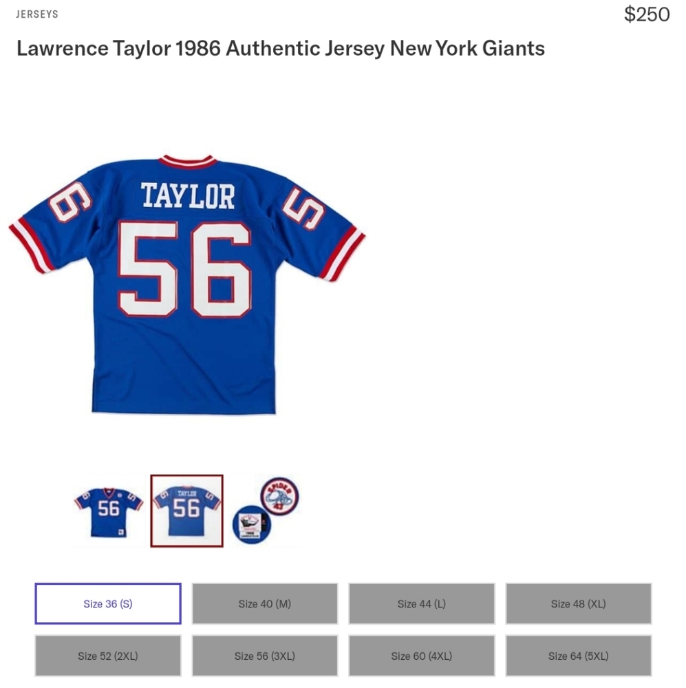 Ny Giants Lawrence Taylor jersey